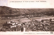 Vue panoramique de la ville et de Tournon (Ardèche).