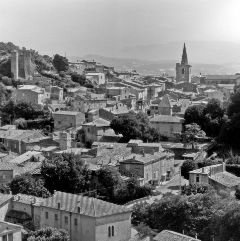 Vue aérienne du village.