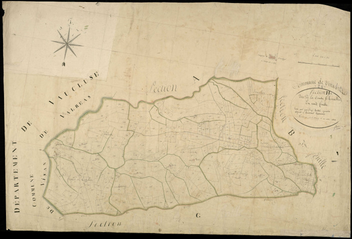 Section H, Combe-Saint-Marcellin (la). Plaines (les) (lieu-dit, parcelles n° 239-244).