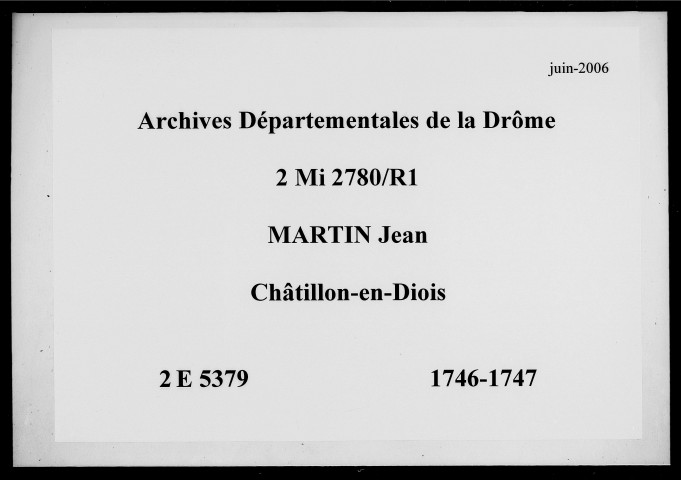25 janvier 1746-1er février 1747