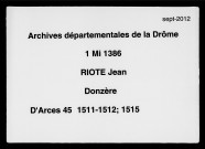 Notes brèves (2 janvier-26 février 1511, 5 janvier 1512).