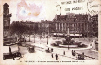 La fontaine (1887) et le boulevard Bancel.