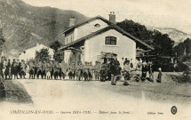 Châtillon-en-diois, gare. - Soldats partant pour le front.