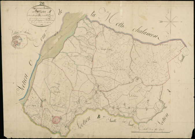 Section A1, Champ-Long et Village (le). Village (agrandissement).