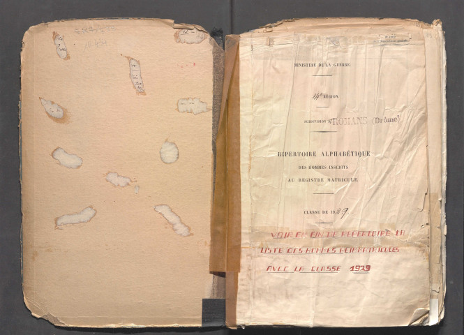 Table alphabétique.