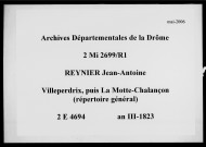 Répertoire général (23 ventôse an III-1823).