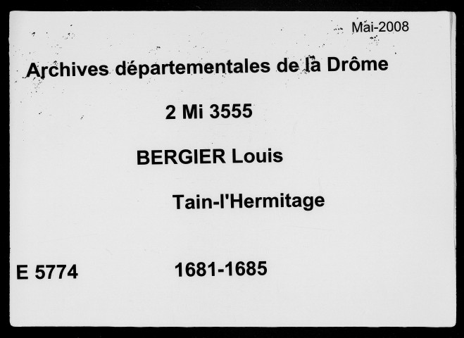 28 décembre 1681-21 août 1685