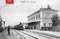 Arrivée d'un train en gare.