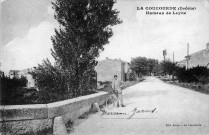 Le château et le hameau de Leyne.