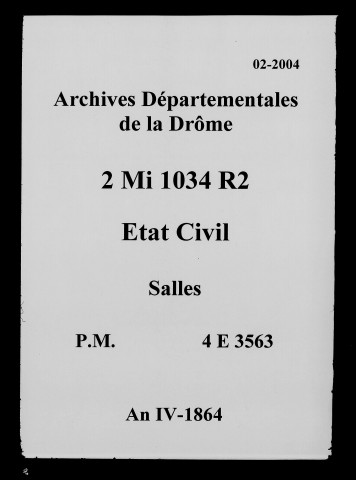 Publications de mariages (an VI-1897).