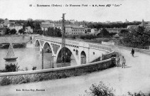 Romans-sur-Isère. - Le Pont-Neuf sur l'Isère (vers 1910).