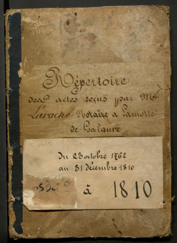 Tables alphabétiques (1762-1799).