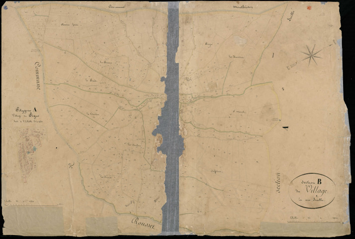 Section B, Village (le). Village (agrandissement).