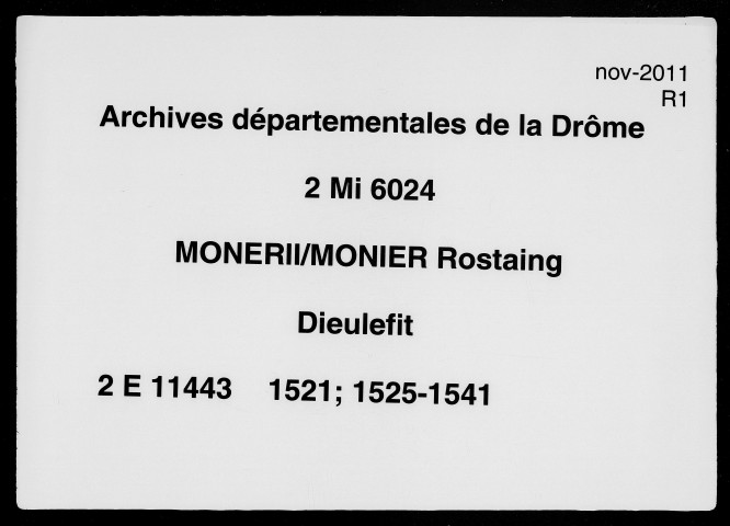 Notes étendues (15 octobre 1521-14 février 1541).