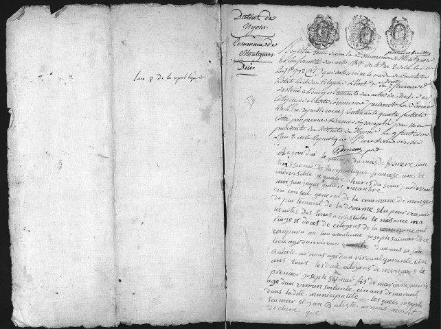 Décès (1793-an IX).