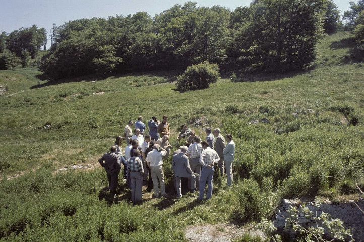 Omblèze.- Visite du Conseil Général au plateau d'Ambel.