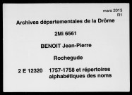 3 janvier 1757-24 juillet 1758
