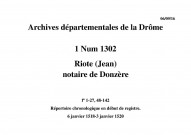 Notes brèves (6 janvier 1518-3 janvier 1520).
