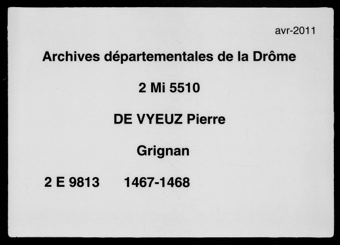 25 mars 1467-6 juillet 1468