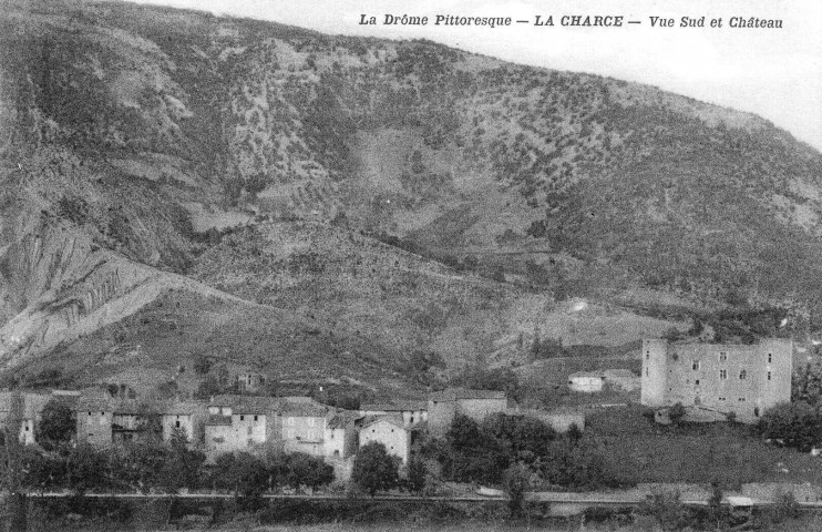 Vue d'une partie du village et du château.