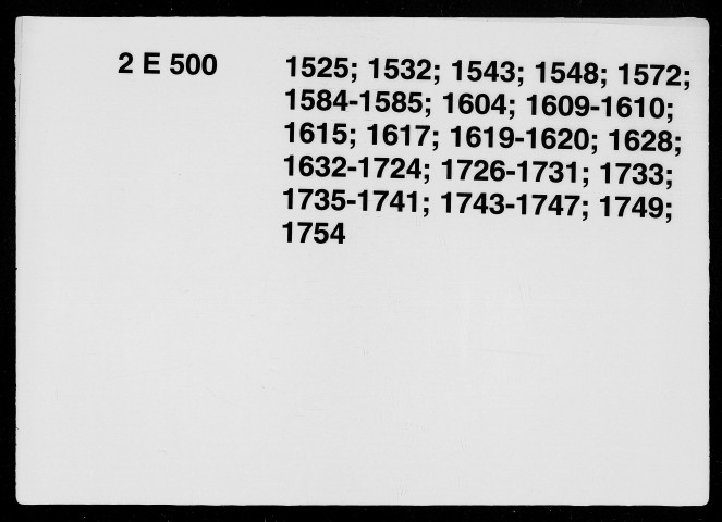 Répertoire général (3 juin 1525-1754).