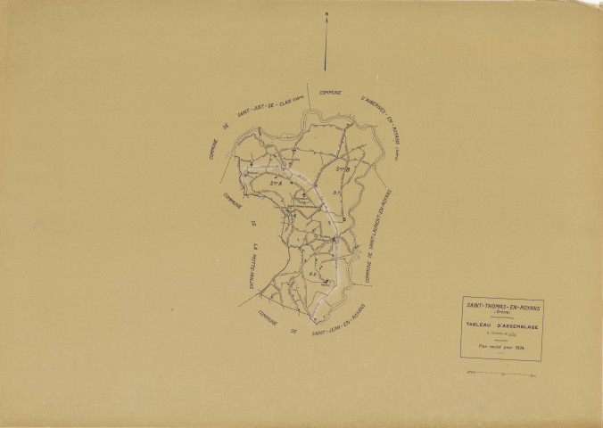 Tableau d'assemblage. [1934].