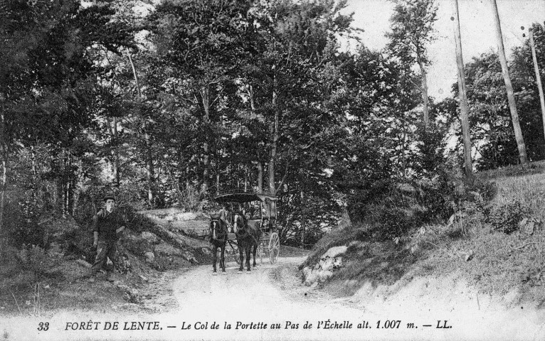 La forêt de Lente, le passage du Pas de l'Échelle.