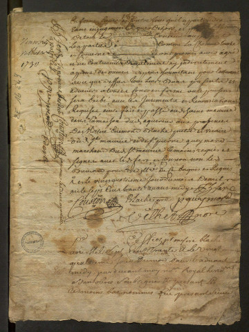 24 avril-15 octobre 1730