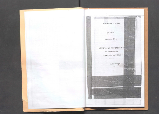 Table alphabétique.