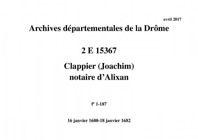 16 janvier 1680-18 janvier 1682
