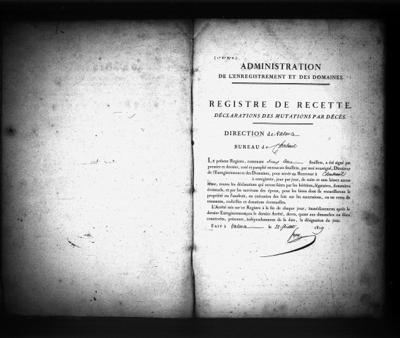 26 janvier 1822 - 12 juillet 1824