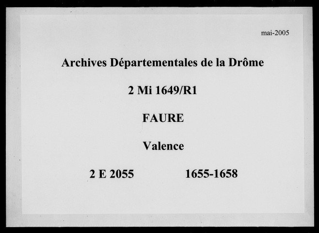 9 février 1655-18 juin 1658