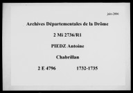 24 août 1732-23 janvier 1735