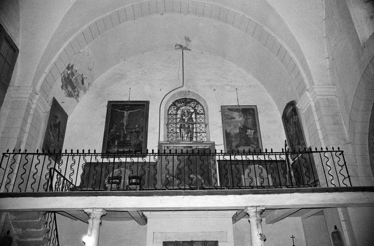 Rochegude. - La tribune de l'église Saint-Anne.