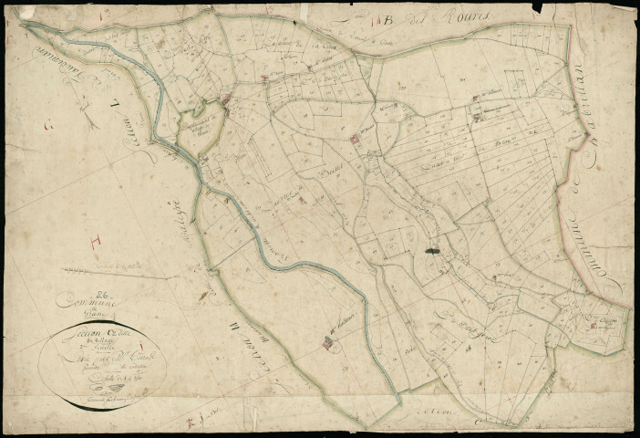 Section C2, Village (le). Village (agrandissement sur C1).