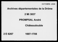 25 mars 1697-28 mai 1708