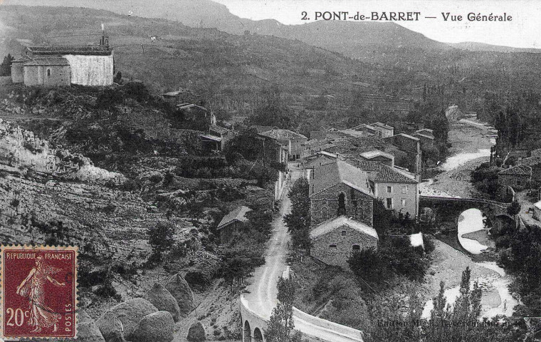 Vue du générale du village et du Roubion.