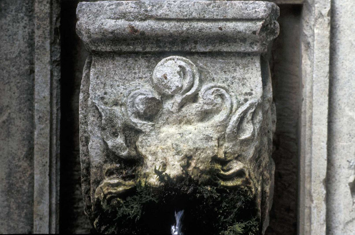 Saint-Thomas-en-Royans.- Fontaine sur la façade de la Chatronnière.