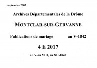 Publications de mariages (an V-1842).