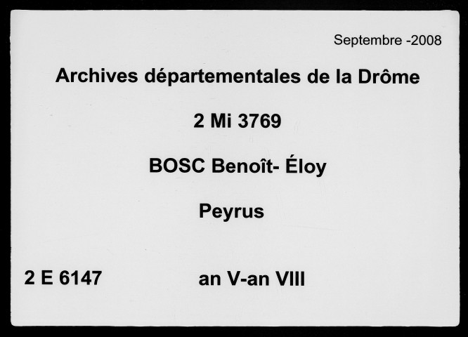 29 brumaire an V-15 vendémiaire an VIII