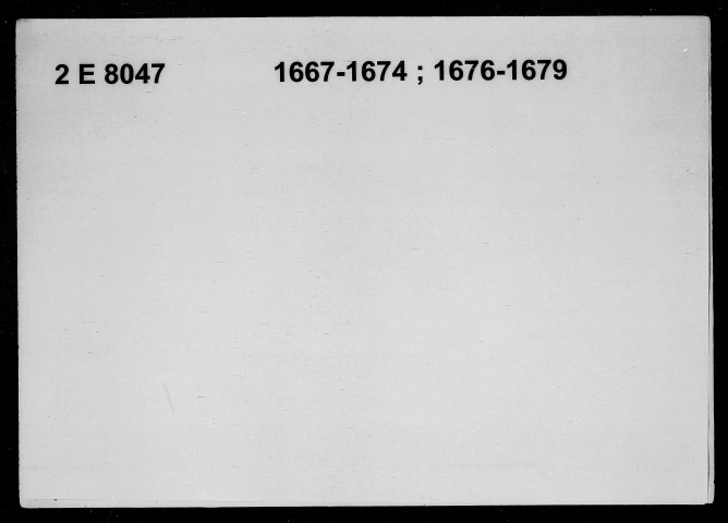 24 novembre 1667-13 décembre 1679