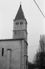 Bouvières.- Le clocher de l'église Saint-Antoine.