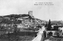 Crest.- La ville vue de la rue des Auberts.