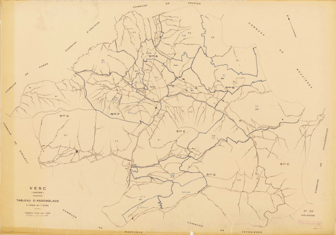 Tableau d'assemblage. 1972.