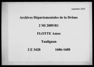 2 janvier 1606-19 janvier 1608