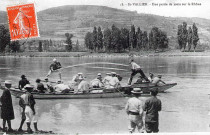 Tournoi de joutes sur le Rhône.