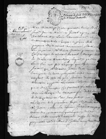 2 juillet 1743-16 décembre 1745