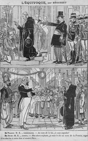 Caricature, extrait du journal "Le Pèlerin".