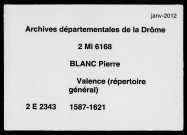 Répertoire général (30 juillet 1587-22 août 1621).