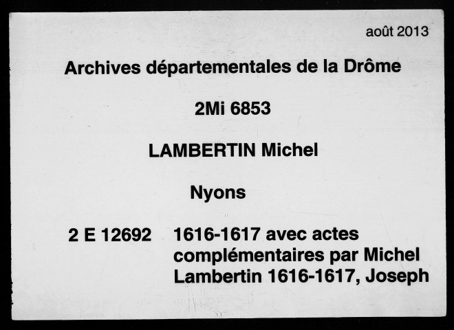 1616-mars 1617, janvier-mars 1620